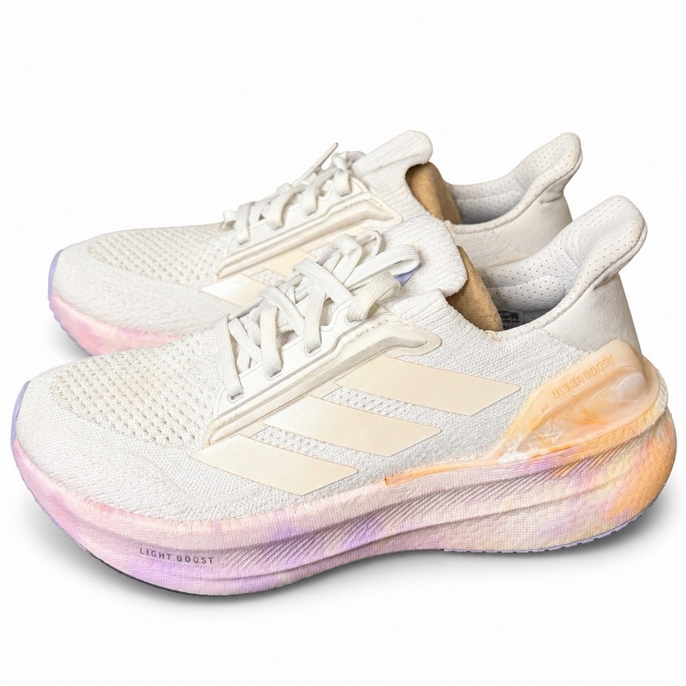 Adidas Ultraboost 5X White Tie Dye JI1513 Women's Size 8 Running Shoes